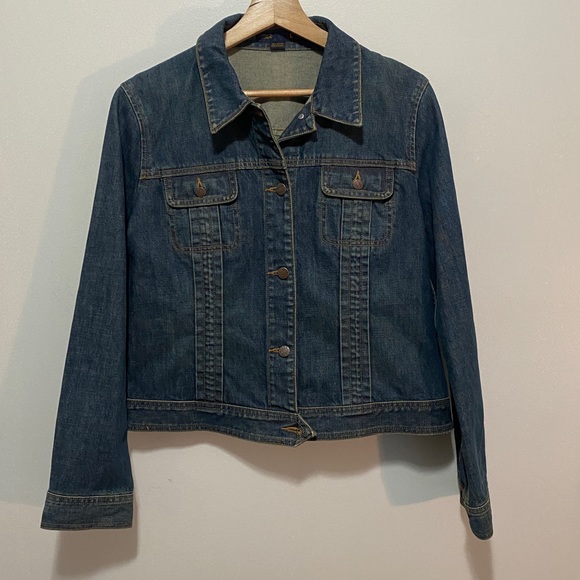 J. CREW Woman’s Jean Jacket, Size Large - Picture 8 of 9